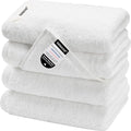 SEMAXE 100% Cotton Hand Towel for Bathroom, White Hand Towels with Hanging Loops, Hotel Spa Quality Absorbent Towels, 27" L x 16" W, 4 Pack Hand Towels, Gift Box Packaging
