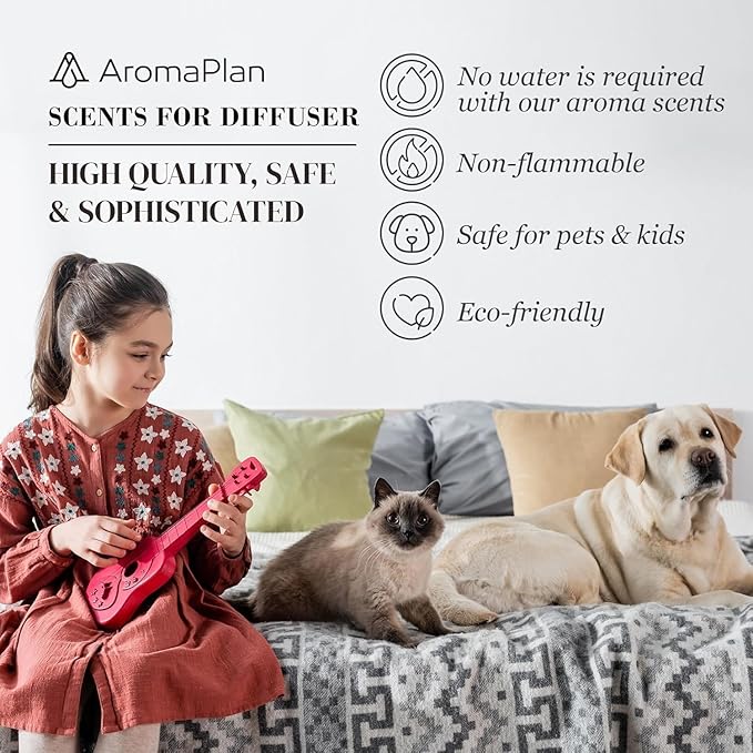 AromaPlan Hotel Scents November Season 5 Fl Oz (148ml), Home Luxury Aroma & Hotel Fragrance Diffuser Oil- Hotel Diffuser Oil for Aromatherapy- USA Made, Bigger Bottle, Bolder Aroma & Longer Lasting