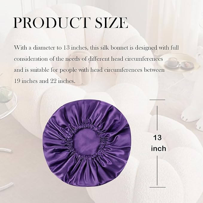 Satin Bonnet Double Layer Silk Bonnet for Sleeping Women Hair Care for Natural Curly