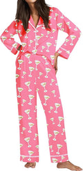 Ekouaer Satin Pajama Set for Women Silky Sleepwear Long Sleeve Top and Pants Button Down Pjs Lounge Set