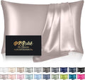 Mulberry Silk Pillow Cases Standard Size, Silk Pillowcase for Hair and Skin, Both Sides Natural Silk Satin Pillowcase for Sleeping Women with Zipper, Gifts for Women Men, Taupe