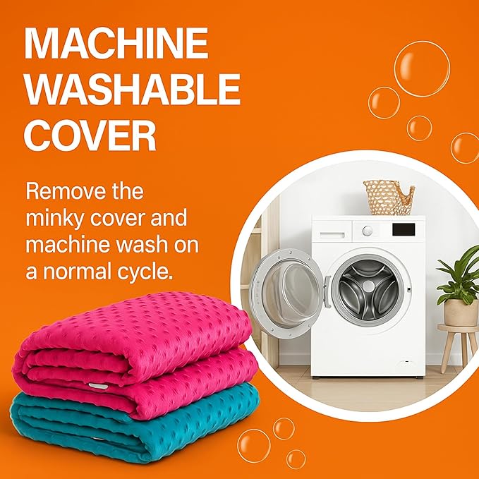 hazli Super-Soft Kids Weighted Blanket 5 Pounds - Weighted Blanket for Kids - Easy to Clean, Washable Minky Cover - 36x48 Inches 5lbs Child - Small Heavy Blanket for Girls and Boys
