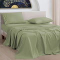 URBANHUT 1000 Thread Count California King Size Egyptian Cotton Sheets, Long Staple Soft & Breathable, 4 Pc Bed Sheet Sets for Cal King Bed, Luxury Hotel Sateen Sheets Fits 16" Deep Pocket - Sage