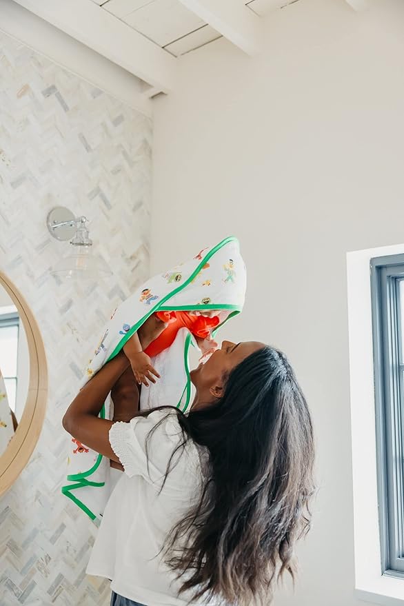 Copper Pearl Hooded Bath Towels Premium Knit/Terry Cloth Baby Towels with Hood, Pockets, and Cool Designs - Great to Gift and Make Bath Time Fun - Baby Bath Towel, Sesame Friends