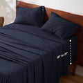 Bedsure Twin XL Sheets Dorm Bedding, GentleSoft Breathable Extra Long Twin Sheets & Pillowcases, Moisture Wicking Cooling, Deep Pocket Fits Mattress Up to 21 Inches Thick, Navy