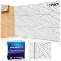【10 Pack】 Acoustic Panels Self-Adhesive (0.4" Thick | 0.8lb/ft³ Medium Density) - 12x12 Soundproof Foam Tiles for Home Office/Wall Sound Absorption, Noise Reduction Panels Studio Use - White
