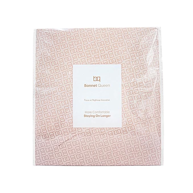 BONNET QUEEN Silk Bonnet for Sleeping Satin Bonnet Hair Bonnets Large Bonnets Hair Wrap Sleep Cap with Tie Band for Women Curly Hair Braids Locs Black