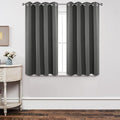 Joydeco Blackout Curtains 45 Inch Length 2 Panels Set, Thermal Insulated Long Curtains& Drapes 2 Burg, Christmas Drapes for Living Room Bedroom Window