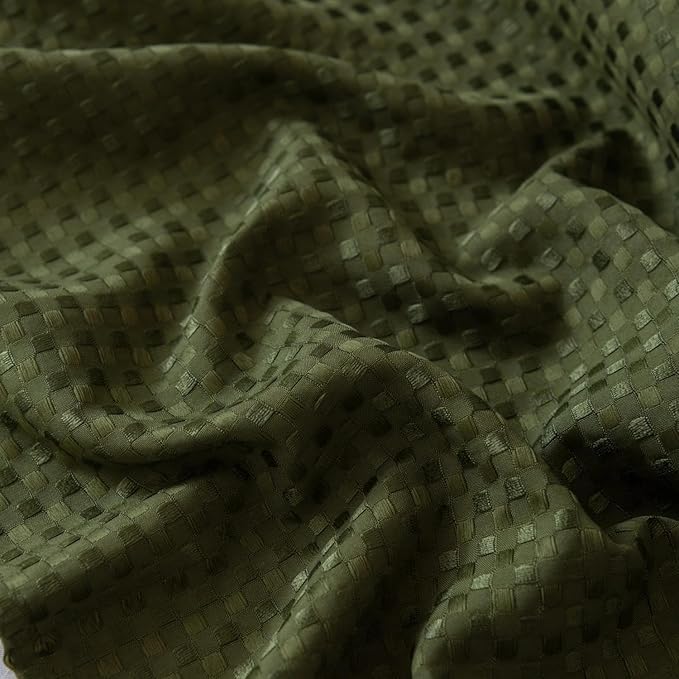 Full Bed Skirt, Wrap Around Bed Skirt with Pleated Corner, 14 Inch Drop Pleated Waffle Weave Bedskirts, Anti-Slip, Microfiber, Green, 14'' Full