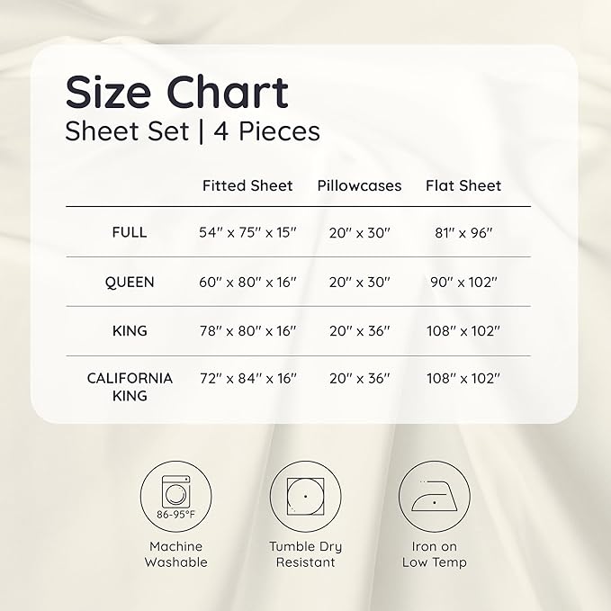 Bambaw 100% Viscose Derived from Bamboo Sheets Full Size Set – 4pcs Set of Full Size Bed Sheets Cooling and Soft, with Elastic Corner Straps, Bedding for Night Sweats (Burgundy)