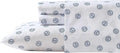 Wrangler - Full Bed Sheets, Breathable & Wrinkle Resistant Bedding, Includes Matching Sham & Pillowcases, Dorm Essentials (Tossed Button Blue)