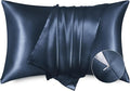 Bedsure Satin Pillowcase with Zipper, Similar to Silk Pillow Cases 2 Pack, Satin Pillow Cases Queen, Silky & Soft Blue Pillow Covers for Hair and Skin, Gifts for Women Men, 20x30 Inches