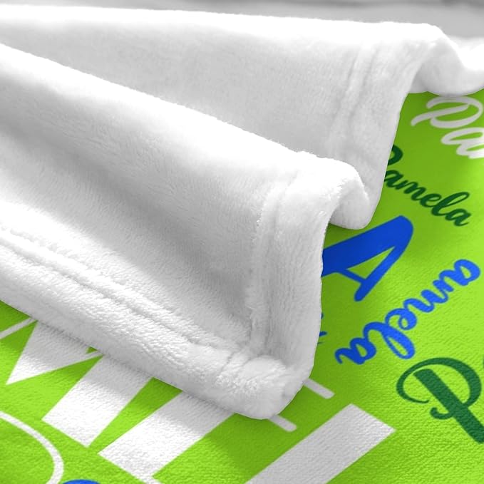 Name Blanket Personalized Blanket for Adult Kids Flannel Customize Throw Blanket Custom (Color 23, 30 x 40 Inches)