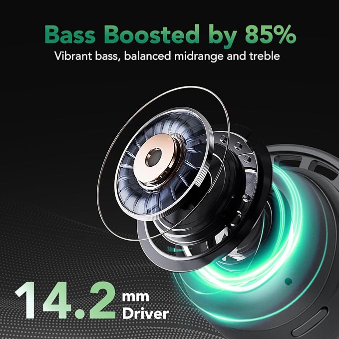 Tiksounds Ear Buds Mini Wireless Earbuds, Bluetooth 5.3 Headphones Bass Stereo, 60H Playtime Noise Cancelling Earbuds with 4 Mic, IP8 Waterproof Lightweight