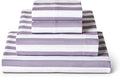 Mellanni Full Sheets Set - 4 PC Iconic Collection Bedding - Hotel Luxury, Extra Soft, Cooling Bed Sheets - Wrinkle, Fade, Stain Resistant (Full, Oxford Stripe Hazy Lilac)