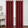 Joydeco Blackout Curtains 120 inches Long 2 Panels Set, Thermal Insulated Long Curtains 2 Burg, Room Darkening Grommet Drapes for Bedroom Living Room Windows(W52 x L120 Inch, Burgundy Red)