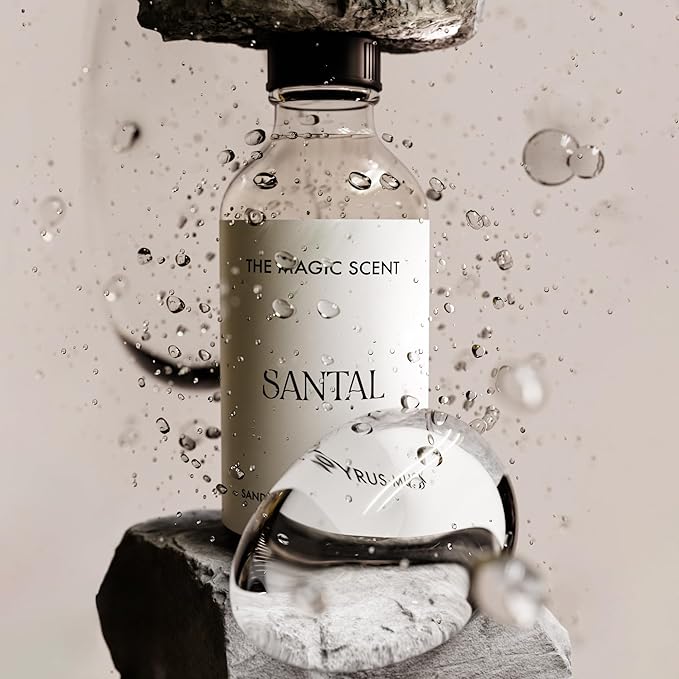 The Magic Scent Santal Fragrance Oil - Diffuser Oil Scent - Santal Aroma Diffuser Oils - Luxury Scents for Home - Sandalwood Oil - 4 fl oz, 120 mL