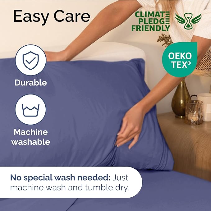 Twin XL Size 3 Piece Sheet Set - Extra Soft, Breathable & Cooling Sheets - Hotel Luxury Bed Sheets for Women & Men - Deep Pockets, Easy-Fit & Wrinkle-Free Sheets - Twilight Purple Oeko-Tex Bed Sheets
