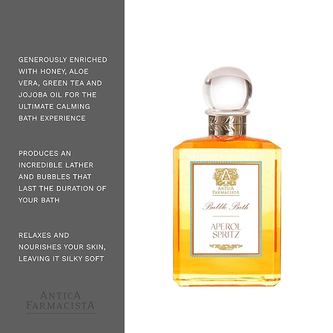 Antica Farmacista Bubble Bath - Relaxing Foam Bath with Honey, Jojoba Oil & Aloe Vera - Luxury Gift for Any Occasion - Aperol Spritz, 16 fl oz