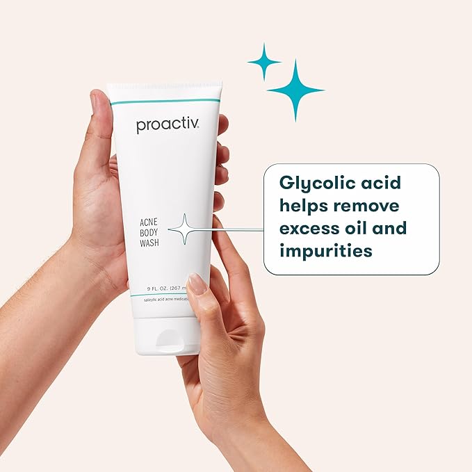 Proactiv Acne Body Wash, Gentle Body Cleanser, Unclogs Pores and Clears Body Blemishes, Salicylic Acid & Glycolic Acid Formula, Soothing Complex of Shea Butter, Vitamin E & Aloe Vera Extract, 9 Fl Oz