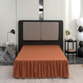 Terracotta Bed Skirt Full Size Ruffled Bed Skirt with Split Corners, Full Bed Skirt 12 Inch Drop, Full Size Bed Skirt Terracotta for Ruffled Bed Skirt with Split Corners, Bed Skirts Full Size