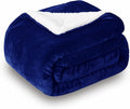 SOCHOW Sherpa Fleece Throw Blanket, Double-Sided Super Soft Luxurious Plush Blanket Twin Size 60 inchx80 inch, Blue