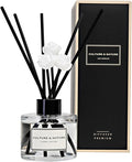 CULTURE & NATURE Reed Diffuser Set 4oz (120ml) Clean Cotton Scented Diffuser with Sticks Home Fragrance Reed Diffuser for Bathroom Shelf Decor