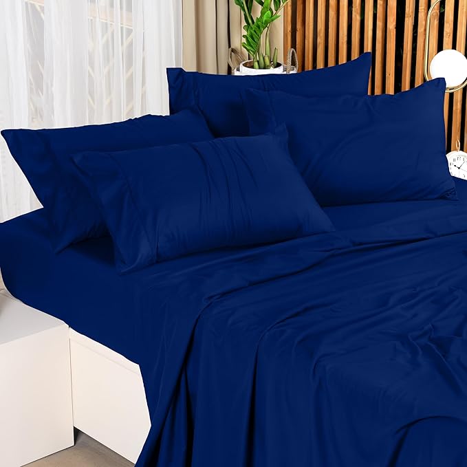 Utopia Bedding Queen Sheet Set – 4 Piece Bed Sheets for Queen Size Bed, Soft and Breathable Microfiber, Includes 1 Fitted Sheet, 1 Flat Sheet and 2 Pillowcases (Royal Blue)