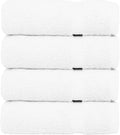 Luxury Hotel & Spa Ultra Soft Hand Towels 100% Turkish Cotton - White - Set of 4