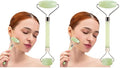 Plum Beauty Jade Roller for Face - Improves Skin Tone and Blood Circulation - Skin Care Face Roller Reduces Under-Eye Puffiness and Dark Circles (Pack of 2)
