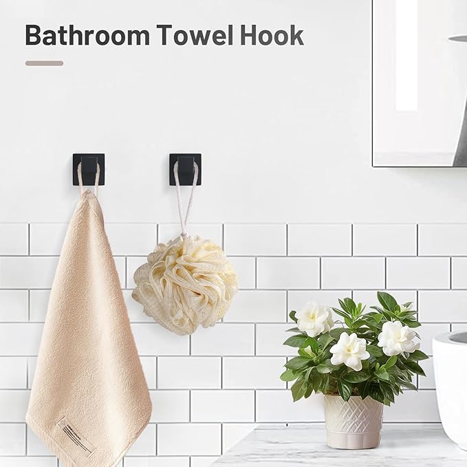 YACVCL Matte Black Bathroom Hardware Set,10 Pieces Towel Bar Set,Towel Holder Set for Bathroom SUS304 Stainless Steel Wall-Mounted Towel Rack Set,23.6 Inch Black Bathroom Accessories