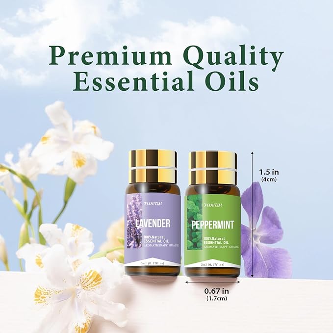 Essential Oil Set, Premium Essential Oils Gift Set for Diffuser, DIY Candle and Soap Making, 42x5 ML (0.17oz)