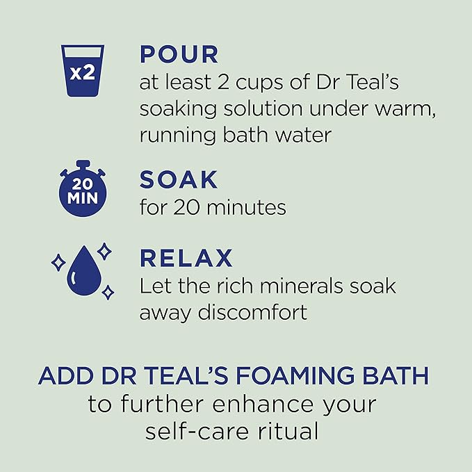 Dr Teal's Pure Epsom Salt, Relax & Relief with Eucalyptus and Spearmint, 3 lb (Pack of 4)