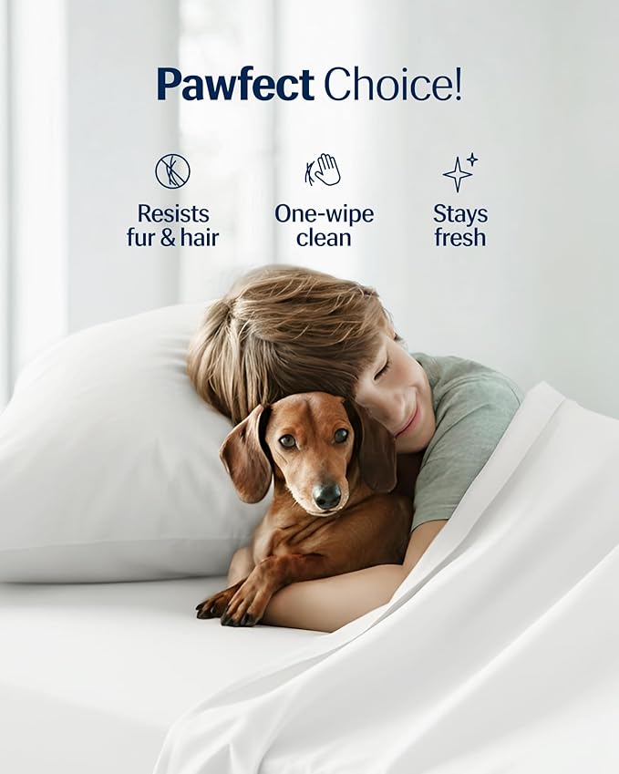 REST® Evercool®+ Starter Sheet Set, Full Size, White, Breathable Bed Sheet for Hot Sleeper and Night Sweats, with Pillowcases, Ionic+ Self-Cleaning Silver Yarn for Sensitive Skin, 3PCS No Flat Sheet