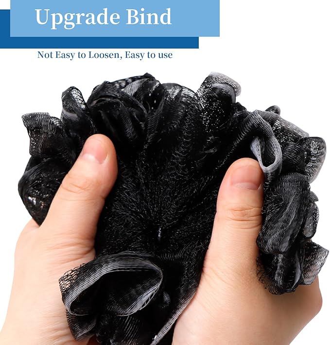 Bath Loofah Sponge Back Scrubber Shower Sponge Soft Mesh Exfoliator Pouf Shower Ball Bath Sponges for Women and Men Bath Accessories