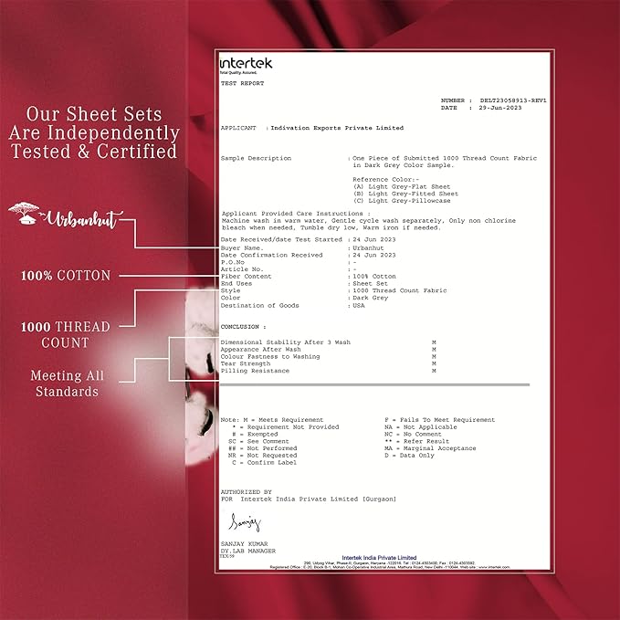 URBANHUT 1000 Thread Count Damask California King Bed Sheets Egyptian Cotton Sheet Set, Long Staple Soft & Breathable, 4 Pc Bed Sheet Sets, Luxury Hotel Sateen Sheets Fits 16" Deep Pocket - Burgundy