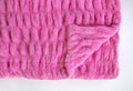 Minky Couture Hugs Blanket - Extra Plush Blanket for Premium Gifting - Stretchy Bubbled Cozy Throw - Silky Smooth - Durable & Machine-Washable - Travel-Friendly - Monster, Pink