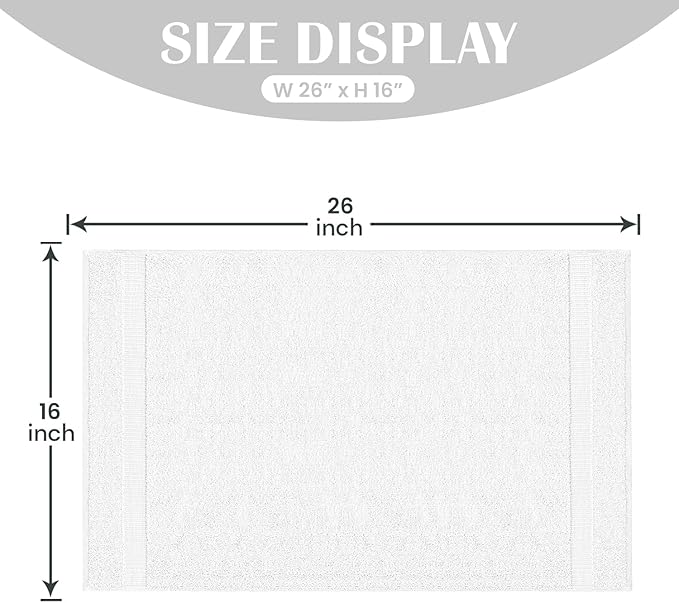 Reed&Pick 24 Pack White Hand Towels 100% Cotton Spa Towels 16x26 inches Highly Absorbable Facial, Gym, Hair and Face Towels in Bulk