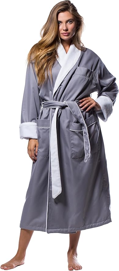 Turquaz Robes for Women - Luxury Plush Lined Bathrobe, 100% Polyester Microterry & Microfiber, Cozy & Elegant Womens Robe