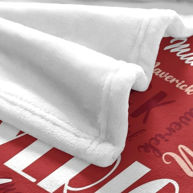 Name Blanket Personalized Blanket for Adult Kids Flannel Customize Throw Blanket Custom (Color 16, 50 x 60 Inches)