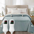 Heated Blanket Electric Blanket Queen Size, Faux Fur Heat Blanket, Super Soft Cozy Heating Blanket with 9 Heating Levels & 1-9 Hours Auto Off, Fast Heat & Overheat Protection, 84" x 90", Gray