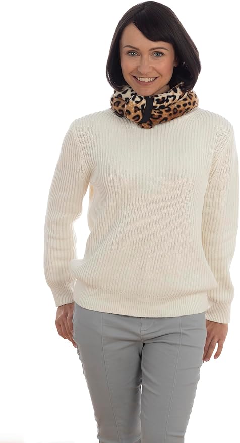 SunnyBay Microwave Heating Pad, Microwavable Heated Neck and Shoulder Wrap, Weighted Hands-Free Beanbag Pack with Wide Neck Coverage, 2.5 lbs, 26 Inches Long-Length, Made in USA, Leopard