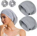 Sleep Cap Bonnet for Sleeping Black Women Men, Adjustable Cooling Lining Bonnets for Curly Hair Wrap Braids Beanie Night Hat