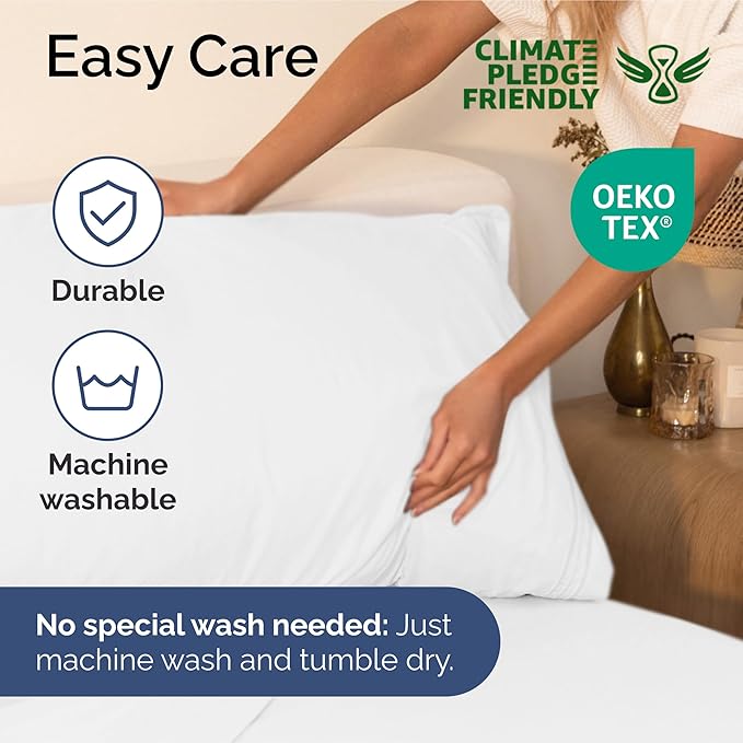 King Size 4 Piece Sheet Set - Extra Soft, Breathable And Cooling Sheets - Hotel Luxury Durable Bed Sheets for Women & Men - Deep Pockets, Easy-Fit & Wrinkle-Free - Bright White Oeko-Tex