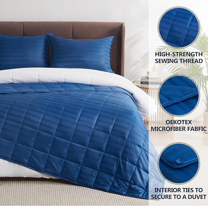 Weighted Blanket Kids (40"x60" 7lbs),Ultra Soft and Cozy Cooling Weighted Blanket Kids,Heavy Blanket with Machine Washable Soft Blanket, Navy Blue
