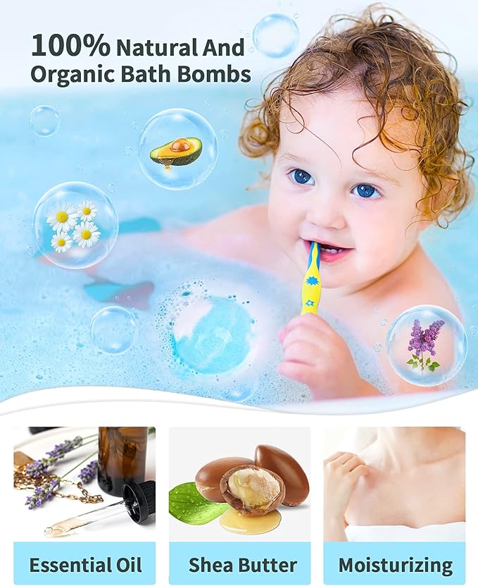 Light Up Bath Bombs with Surprise Inside, 4.23 oz XL Natural Gift Set 6 with Essential Oils, Magnesium Large Bath Bombs for Women Relaxing Spa Skin Moisturize Gifts for Women