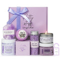 Spa Gifts for Women 7 Pcs Home Spa Kit Lavender Bath Set,Spa Gift Baskets Self Care Gifts Spa Gifts for Women Birthday,Mothers Day Basket Easter Christmas Bath Set
