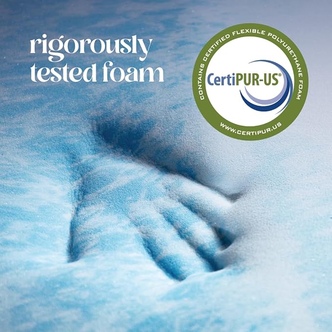 ViscoSoft 3 Inch Pillow Top Memory Foam Mattress Topper Short Queen - Cooling Hybrid Lux Dual Layer RV Mattress Pad - CertiPur-US Certified