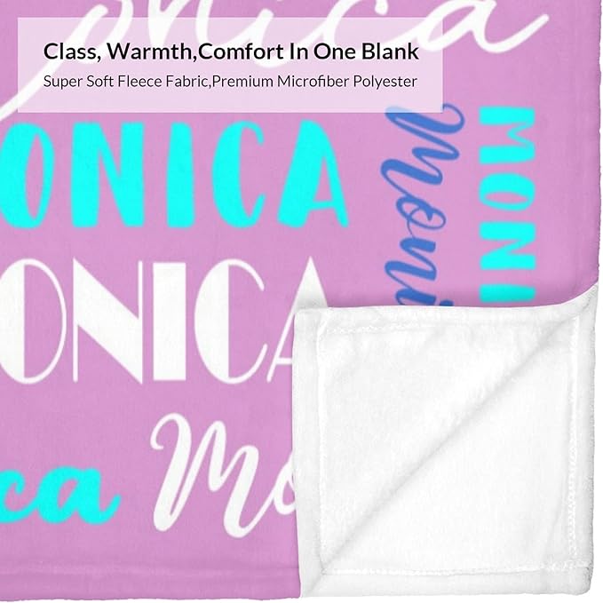 Name Blanket Personalized Blanket for Adult Kids Flannel Customize Throw Blanket Custom (Color 27, 40 x 50 Inches)