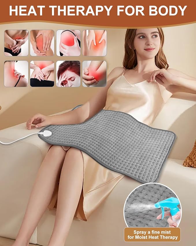 Heating Pad for Back 33"x17", Electric Heating Pads Large for Period Cramps Relief and Shoulder Pain, 9 Heat Settings, Machine Washable, Auto Shut Off, Birthday & Christmas Gifts for Women, Mom